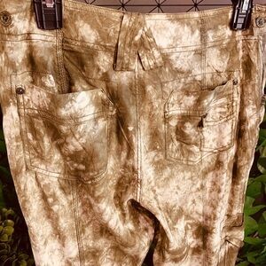 Marrakech  Anthropologie poplin Jogger Pants Green Tie Dye Lightweight 26